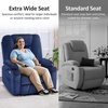 image:imageMCombo Oversized Power Lift Recliner Chair with Massage and Heat for Big and Tall Elderly People Cup Holders USB Ports Side Pockets Fabric R7541 Grey LargeOversizeNavy Blue