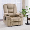 image:imageMCombo Oversized Power Lift Recliner Chair with Massage and Heat for Big and Tall Elderly People Cup Holders USB Ports Side Pockets Fabric R7541 Grey LargeOversizeBeige