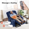 image:imageMCombo Oversized Power Lift Recliner Chair with Massage and Heat for Big and Tall Elderly People Cup Holders USB Ports Side Pockets Fabric R7541 Grey LargeOversizeNavy Blue