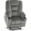 image:imageMCombo Oversized Power Lift Recliner Chair with Massage and Heat for Big and Tall Elderly People Cup Holders USB Ports Side Pockets Fabric R7541 Grey LargeOversizeGrey