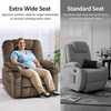 image:imageMCombo Oversized Power Lift Recliner Chair with Massage and Heat for Big and Tall Elderly People Cup Holders USB Ports Side Pockets Fabric R7541 Grey LargeOversizeBrown