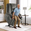 image:imageMCombo Oversized Power Lift Recliner Chair with Massage and Heat for Big and Tall Elderly People Cup Holders USB Ports Side Pockets Fabric R7541 Grey LargeOversizeGrey