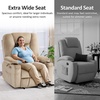 image:imageMCombo Oversized Power Lift Recliner Chair with Massage and Heat for Big and Tall Elderly People Cup Holders USB Ports Side Pockets Fabric R7541 Grey LargeOversizeBeige