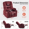 image:imageMCombo Oversized Power Lift Recliner Chair with Massage and Heat for Big and Tall Elderly People Cup Holders USB Ports Side Pockets Fabric R7541 Grey LargeOversizeBurgundy