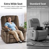 image:imageMCombo Oversized Power Lift Recliner Chair with Massage and Heat for Big and Tall Elderly People Cup Holders USB Ports Side Pockets Fabric R7541 Grey LargeOversizeBrown