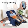 image:imageMCombo Oversized Power Lift Recliner Chair with Massage and Heat for Big and Tall Elderly People Cup Holders USB Ports Side Pockets Fabric R7541 Grey LargeOversizeNavy Blue