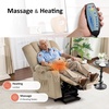 image:imageMCombo Oversized Power Lift Recliner Chair with Massage and Heat for Big and Tall Elderly People Cup Holders USB Ports Side Pockets Fabric R7541 Grey LargeOversizeBeige