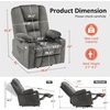 image:imageMCombo Oversized Power Lift Recliner Chair with Massage and Heat for Big and Tall Elderly People Cup Holders USB Ports Side Pockets Fabric R7541 Grey LargeOversizeGrey