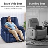 image:imageMCombo Oversized Power Lift Recliner Chair with Massage and Heat for Big and Tall Elderly People Cup Holders USB Ports Side Pockets Fabric R7541 Grey LargeOversizeNavy Blue