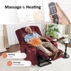 image:imageMCombo Oversized Power Lift Recliner Chair with Massage and Heat for Big and Tall Elderly People Cup Holders USB Ports Side Pockets Fabric R7541 Grey LargeOversizeBurgundy