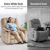 image:imageMCombo Oversized Power Lift Recliner Chair with Massage and Heat for Big and Tall Elderly People Cup Holders USB Ports Side Pockets Fabric R7541 Grey LargeOversizeBeige