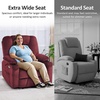 image:imageMCombo Oversized Power Lift Recliner Chair with Massage and Heat for Big and Tall Elderly People Cup Holders USB Ports Side Pockets Fabric R7541 Grey LargeOversizeBurgundy