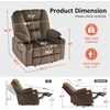 image:imageMCombo Oversized Power Lift Recliner Chair with Massage and Heat for Big and Tall Elderly People Cup Holders USB Ports Side Pockets Fabric R7541 Grey LargeOversizeBrown