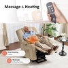 image:imageMCombo Oversized Power Lift Recliner Chair with Massage and Heat for Big and Tall Elderly People Cup Holders USB Ports Side Pockets Fabric R7541 Grey LargeOversizeBeige