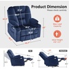 image:imageMCombo Oversized Power Lift Recliner Chair with Massage and Heat for Big and Tall Elderly People Cup Holders USB Ports Side Pockets Fabric R7541 Grey LargeOversizeNavy Blue