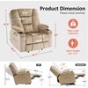 image:imageMCombo Oversized Power Lift Recliner Chair with Massage and Heat for Big and Tall Elderly People Cup Holders USB Ports Side Pockets Fabric R7541 Grey LargeOversizeBeige