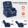 image:imageMCombo Oversized Power Lift Recliner Chair with Massage and Heat for Big and Tall Elderly People Cup Holders USB Ports Side Pockets Fabric R7541 Grey LargeOversizeNavy Blue