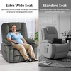 image:imageMCombo Oversized Power Lift Recliner Chair with Massage and Heat for Big and Tall Elderly People Cup Holders USB Ports Side Pockets Fabric R7541 Grey LargeOversizeGrey