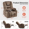 image:imageMCombo Oversized Power Lift Recliner Chair with Massage and Heat for Big and Tall Elderly People Cup Holders USB Ports Side Pockets Fabric R7541 Grey LargeOversizeBrown