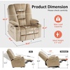 image:imageMCombo Oversized Power Lift Recliner Chair with Massage and Heat for Big and Tall Elderly People Cup Holders USB Ports Side Pockets Fabric R7541 Grey LargeOversizeBeige