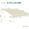 image:imageMCombo Patio Awning 10x8 Feet Sunshade Canopy for Motorized Retractable Awnings 4693GreyBeige