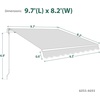 image:imageMCombo Patio Awning 10x8 Feet Sunshade Canopy for Motorized Retractable Awnings 4693GreyBurgundy