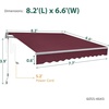 image:imageMCombo Patio Awning 10x8 Feet Sunshade Canopy for Motorized Retractable Awnings 4693GreyBurgundy
