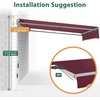 image:imageMCombo Patio Awning 10x8 Feet Sunshade Canopy for Motorized Retractable Awnings 4693GreyBurgundy