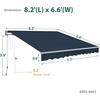 image:imageMCombo Patio Awning 10x8 Feet Sunshade Canopy for Motorized Retractable Awnings 4693GreyDark Blue