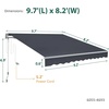 image:imageMCombo Patio Awning 10x8 Feet Sunshade Canopy for Motorized Retractable Awnings 4693GreyDark Grey