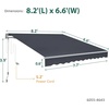 image:imageMCombo Patio Awning 10x8 Feet Sunshade Canopy for Motorized Retractable Awnings 4693GreyDark Grey