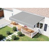 image:imageMCombo Patio Awning 10x8 Feet Sunshade Canopy for Motorized Retractable Awnings 4693GreyGrey with White Stripes
