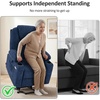 image:imageMCombo Power Lift Recliner Chair for Elderly Lift Chair with Heat and Massage FSC Certified USBampType C Ports Cup Holders Fabric 7040 MediumBrownAdmiral