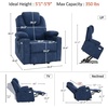 image:imageMCombo Power Lift Recliner Chair for Elderly Lift Chair with Heat and Massage FSC Certified USBampType C Ports Cup Holders Fabric 7040 MediumBrownAdmiral