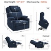 image:imageMCombo Power Lift Recliner Chair for Elderly Lift Chair with Heat and Massage FSC Certified USBampType C Ports Cup Holders Fabric 7040 MediumBrownAdmiral