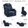 image:imageMCombo Power Lift Recliner Chair for Elderly Lift Chair with Heat and Massage FSC Certified USBampType C Ports Cup Holders Fabric 7040 MediumBrownAdmiral