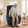 image:imageMCombo Power Lift Recliner Chair for Elderly Lift Chair with Heat and Massage FSC Certified USBampType C Ports Cup Holders Fabric 7040 MediumBrownAdmiral
