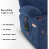 image:imageMCombo Power Lift Recliner Chair for Elderly Lift Chair with Heat and Massage FSC Certified USBampType C Ports Cup Holders Fabric 7040 MediumBrownAdmiral