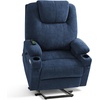 image:imageMCombo Power Lift Recliner Chair for Elderly Lift Chair with Heat and Massage FSC Certified USBampType C Ports Cup Holders Fabric 7040 MediumBrownAdmiral