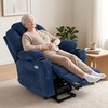 image:imageMCombo Power Lift Recliner Chair for Elderly Lift Chair with Heat and Massage FSC Certified USBampType C Ports Cup Holders Fabric 7040 MediumBrownAdmiral