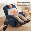 image:imageMCombo Power Lift Recliner Chair for Elderly Lift Chair with Heat and Massage FSC Certified USBampType C Ports Cup Holders Fabric 7040 MediumBrownAdmiral