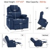image:imageMCombo Power Lift Recliner Chair for Elderly Lift Chair with Heat and Massage FSC Certified USBampType C Ports Cup Holders Fabric 7040 MediumBrownAdmiral