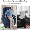 image:imageMCombo Power Lift Recliner Chair for Elderly Lift Chair with Heat and Massage FSC Certified USBampType C Ports Cup Holders Fabric 7040 MediumBrownAdmiral