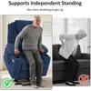 image:imageMCombo Power Lift Recliner Chair for Elderly Lift Chair with Heat and Massage FSC Certified USBampType C Ports Cup Holders Fabric 7040 MediumBrownAdmiral