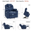 image:imageMCombo Power Lift Recliner Chair for Elderly Lift Chair with Heat and Massage FSC Certified USBampType C Ports Cup Holders Fabric 7040 MediumBrownAdmiral