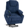 image:imageMCombo Power Lift Recliner Chair for Elderly Lift Chair with Heat and Massage FSC Certified USBampType C Ports Cup Holders Fabric 7040 MediumBrownAdmiral
