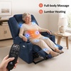 image:imageMCombo Power Lift Recliner Chair for Elderly Lift Chair with Heat and Massage FSC Certified USBampType C Ports Cup Holders Fabric 7040 MediumBrownAdmiral