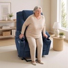 image:imageMCombo Power Lift Recliner Chair for Elderly Lift Chair with Heat and Massage FSC Certified USBampType C Ports Cup Holders Fabric 7040 MediumBrownAdmiral