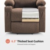 image:imageMCombo Power Lift Recliner Chair for Elderly Lift Chair with Heat and Massage FSC Certified USBampType C Ports Cup Holders Fabric 7040 MediumBrownCoffee