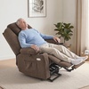 image:imageMCombo Power Lift Recliner Chair for Elderly Lift Chair with Heat and Massage FSC Certified USBampType C Ports Cup Holders Fabric 7040 MediumBrownCoffee